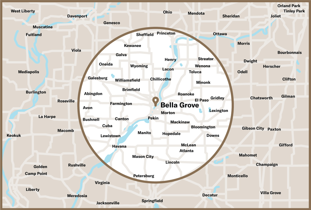 Bella Range Map