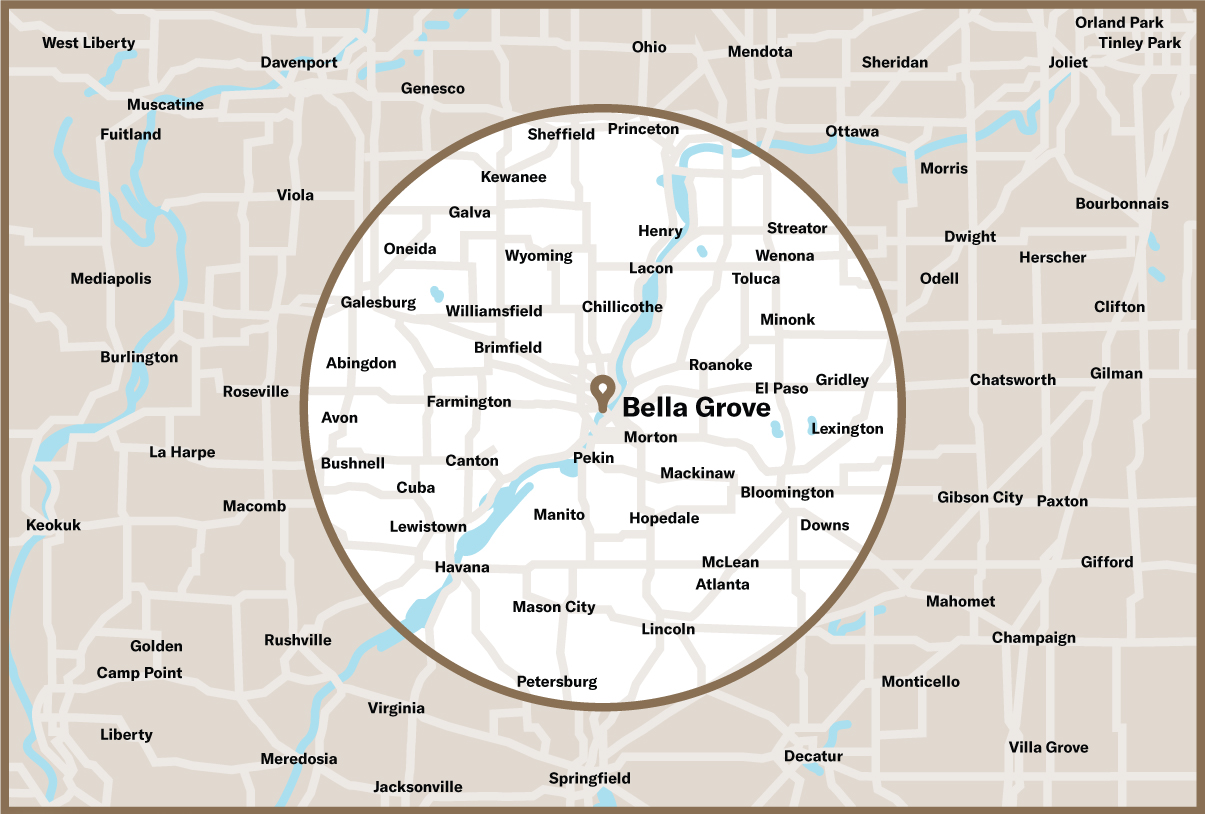 Bella Range Map